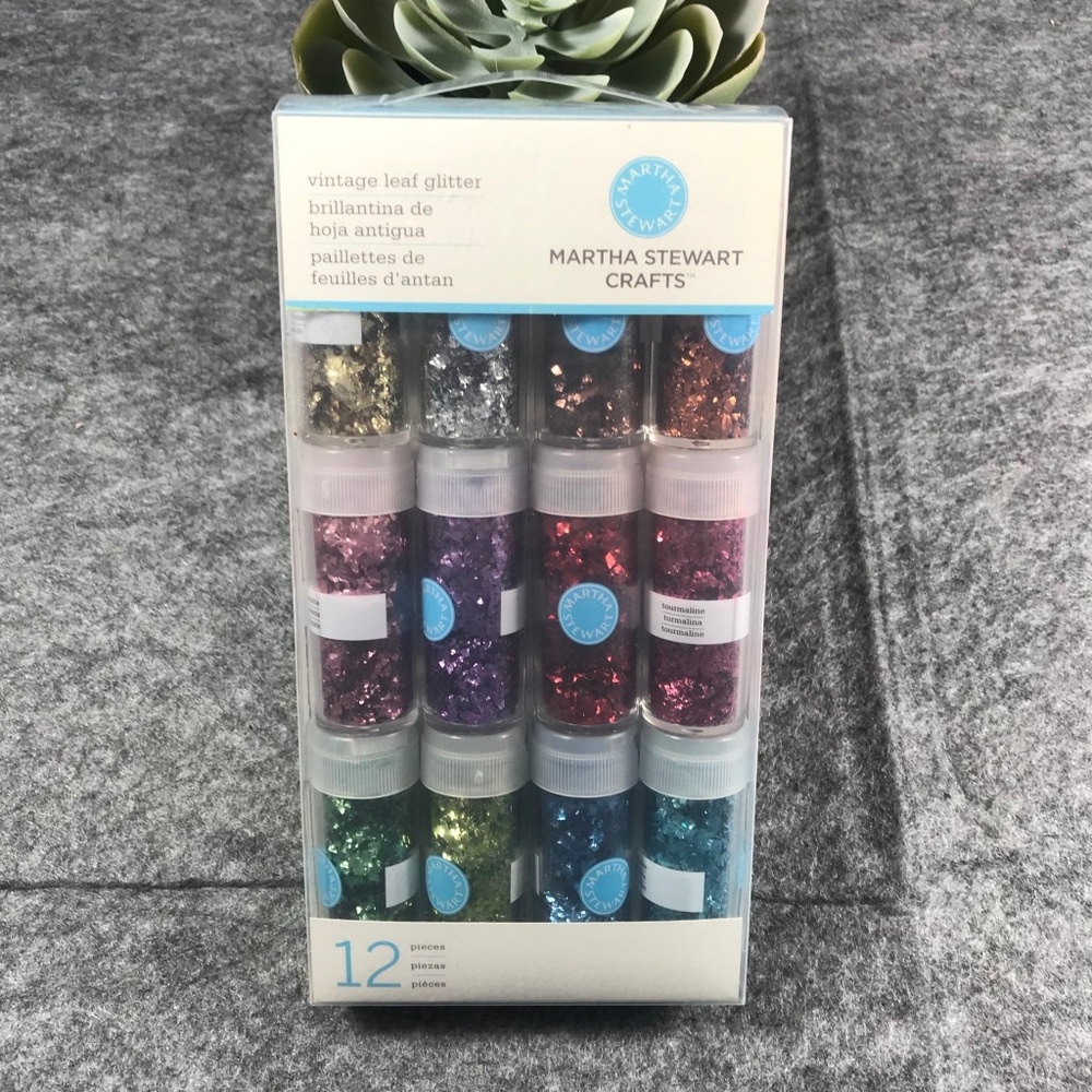 Martha Stewart Crafts Vintage Leaf Glitter Set